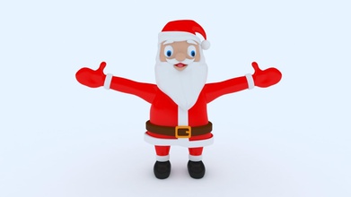 santa claus christmas snow clauz winter man bread red coat snowman traditional ice merry x mas games toys 3d print model - Mito3D