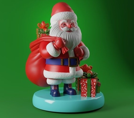 santa claus regalo sacchetto natale casa arredamento home decor albero stampabile allegro casa 3d print model - Mito3D