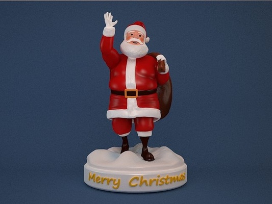 papa noel claus impresión listo papá navidad personaje humano hombre casa decoración cnc 3d print model - Mito3D