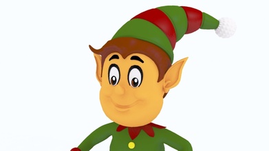 Père Noël Clauz elfe 1 art amusement enfant mignonne personnage fou Fée conte rétro 3d imprimable Jeux jouets 3d print model - Mito3D