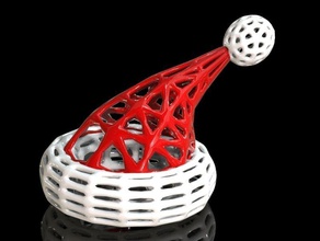 chapéu de papai noel a arte santa santahat 3dprinting presente desafio natal matemática 3d print model - Mito3D