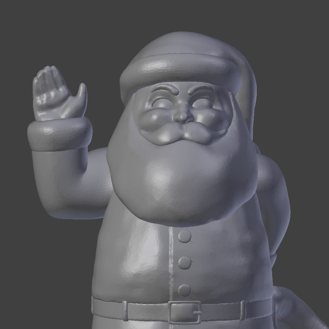 santa modèle jeux-jouets le père noël print3d model3d blender les fêtes de jeux jouets 3D print model - Mito3D