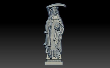 noel baba muerte kolye katolik hıristiyan i̇sa dindar nesne heykel kutsal ölüm aziz ispanya meksika amerika birleşik devletleri mücevher takı gümüş sanat heykeller 3d print model - Mito3D