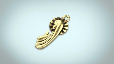 santa pedant maria mary pingente plate gold jewelry pendants 3d print model - Mito3D