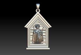 santa rita house de cassia jesus christ virgin virgem saint lady nossa senhora das casa church igreja maria mary jewelry pendants 3d print model - Mito3D