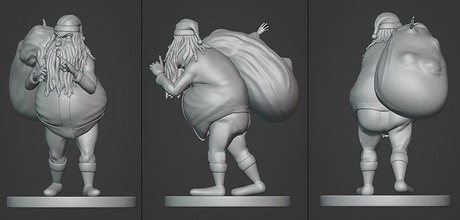réunira 3d 3dprinting créature art statue monstre personnage père Noël impression modèle modélisation concept numérique figurine figure sculpter monstres décimé démon fantaisie Jeux jouets 3d print model - Mito3D