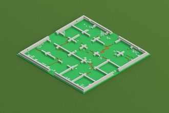 santorini tablero juego mesa griego dioses terreno césped paredes suciedad roca juegos juguetes 3d print model - Mito3D