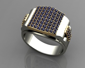 sapphire 18k gold ring jewelry diamond wedding jewellery platinum amethyst ruby topaz emerald rings 3d print model - Mito3D