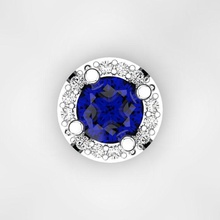 sapphire diamonds earring earrings jewllery gems jewels stones gemstone jewelry 3d print model - Mito3D