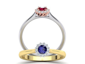 zaffiro anello di fidanzamento 3dmodel promessa design gioielli 3dring anelli delicato principessa ruby usa il canada d'oro diamanti gioiello brillante emerald ringforher europea 3d print model - Mito3D