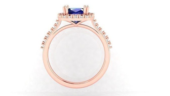 saphir girda bague l'amour imprimable argent diamant brillant blanc rétro sterling traditionnel pendaison bijoux anneaux 3d print model - Mito3D