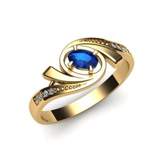 Saphir-ring Saphir ring Diamanten Juwel gem genial Diamant-ring bedruckbar ist gold Schmuck Silber Mode-Schönheit diamant Ringe 3d print model - Mito3D