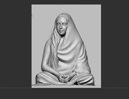 sarada devi indiano donna rani modello Regina eroe scultura arte sculture 3d print model - Mito3D