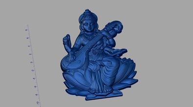 saraswati ji art hindu god atcam artcam sculpting faith love trust 3d print model - Mito3D