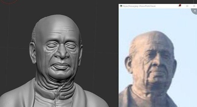 Sardar vallabhbhai patel statua libertà nazionale monumento arte sculture 3d print model - Mito3D