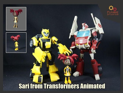 Sari Transformer animiert sumdac Zahl Spiele Spielzeuge 3d print model - Mito3D