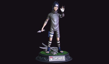 sasuke figura of naruto estátua 3dprint 3dprintmodel miniatura esculturas brinquedo brinquedos jogos 3d print model - Mito3D