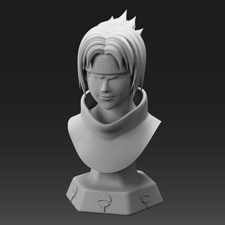 sasuke uchiha bust naruto sharingan anime manga games toys art sculptures 3d print model - Mito3D