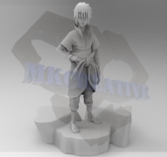 sasuke naruto statue shuppiden drucken druckbar 3dprint spielzeug zahlen figuren skulptur skulptisch spiele spielzeuge diorama dioramen 3d print model - Mito3D