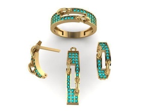 Sam 13 bijoux art mariage brillant argent or diamant bague engagement Collier pendentifs bracelets anneaux image imprimable sterling mode beauté 3d print model - Mito3D