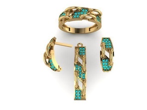 Sam 15 bijoux art mariage brillant argent or diamant bague engagement Collier pendentifs bracelets anneaux image imprimable sterling mode beauté 3d print model - Mito3D