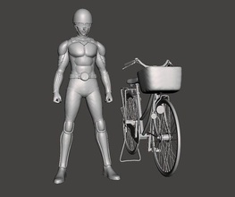 satoru mumen binici yumruk adam 3d model opm oyunlar oyuncaklar oyun aksesuarlar bisiklet 3d print model - Mito3D