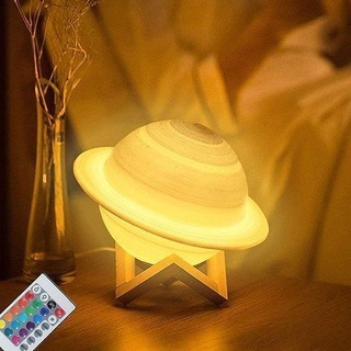 saturn lamp practical easy print art interior light room design house decor 3d print model - Mito3D