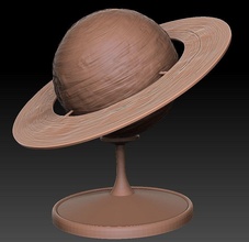satürn gezegen 3dprint model heykel sanat bilim astronomi uzay sla abs aracı yerleşim minyatür maket kukla heykeller 3d print model - Mito3D