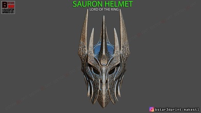 sauron helmet - lord rings ring cosplay mask costume saruman games toys 3d print model - Mito3D