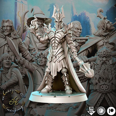 sauron hobbit lord of rings lotr 32mm pre-supported fellowship tolkien gimli frodo gandalf middle earth legolas aragorn miniatures figurines 3d print dnd heroquest dungeon games toys board 3d print model - Mito3D
