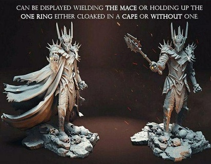 Sauron Kral yüzükler stl stl 3dbaaski 3d yüzükler Kral hobi kendin yap hobi kendin yap 3d print model - Mito3D
