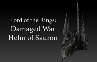 saurons war helm scale replica model lotr sauron prop 3dprinting cosplay fantasy movie lordoftherings book art scans replicas 3d print model - Mito3D