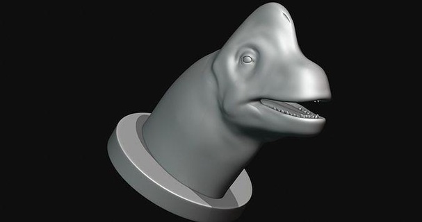 sauroposeidon head 3d model printable print dinosaur art sculptures 3d print model - Mito3D