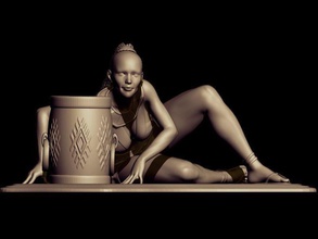 sauvage danse personnage figure art statue corps femme sculptures 3d print model - Mito3D