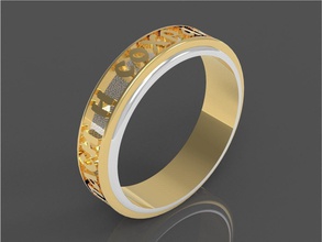salvar bendecir anillo joyero oro plata modelo arte religión cruzar generosamente joyería joya anillos 3d print model - Mito3D