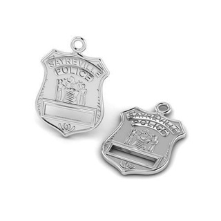 sayreville police pendentif bijoux or argent Collier imprimable sterling pendentifs 3d print model - Mito3D