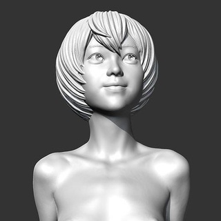 sc menina fracasso 3d impressão modelo fofa mulher fêmea cara decoração personagem humano cabeça retrato arte esculturas 3d print model - Mito3D