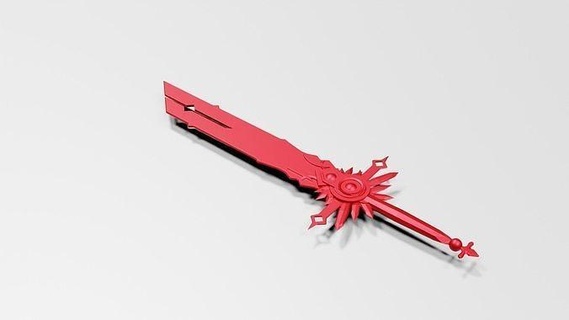 scale 1 1 big sword toy sword big weapon melee blade fantasy knight bladed weapon game fantasy sword steel art cutting lowpoly fullsize bigscale warrior full size games toys games toys  3d print model - Mito3D