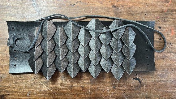 scalemail armor - create super light fantasy character wearable scale 3dprint chainmail cosplay dragon costume hobby diy larp 3d print model - Mito3D
