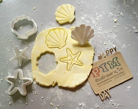 scallop starfish cookie cutter stamp hobby-diy dough polymer clay hobby diy hand tools 3d print model - Mito3D