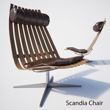 scandia chair house arm furniture interior decor 3d print model - Mito3D