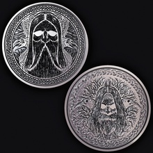 scandinavo moneta scandinavia odino runa rune tor paganesimo padella perun amuleto arte monete distintivi 3d print model - Mito3D