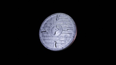 escandinavo escudo runa thurisaz símbolo sombrio cavaleiro grave viking céltico varangiano nórdico bugiganga joalheria anel brincos broche pingente 3d print model - Mito3D