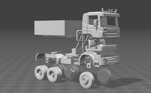 Scania Kit Fahrzeug schwer LKW Rad Transport industriell Reifen Traktor Hobby DIY Automobil 3d print model - Mito3D