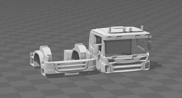 Scania hgminiatura scaniap miniatura escala ho 3dprinting passatempo faça automotivo 3d print model - Mito3D