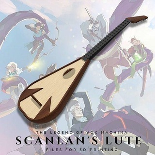 scanlan lute legend vox machina bard dnd instrument voxmachina amazon party gnome cosplay prop critical role dungeons dragons hobby diy 3d print model - Mito3D