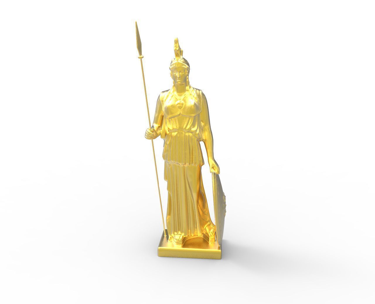 scanned athena statue art civilization culture divinity god wisdom strategy minerva mythology replicas roman greek scan sculpture scans 3D print model - Mito3D