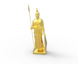 scanné athéna statue art civilisation culture divinité dieu sagesse stratégie minerve mythologie répliques romain grec analyse sculpture scans 3d print model - Mito3D