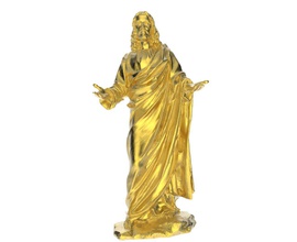 scanned jesus statue scan christ religion holy bible christian christianity catholicism religious catholic architucture sculpture art scans replicas 3d print model - Mito3D