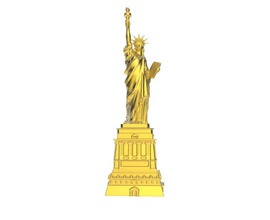scanned statue liberty art scan newyork usa freedom scans replicas 3d print model - Mito3D